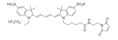 Cyanine 5 maleimide Structure